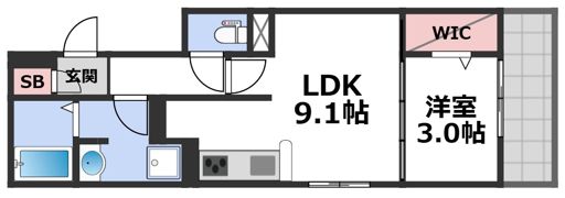 アザレア深江橋の間取り画像