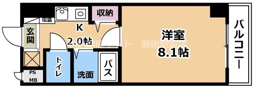 グランデ・ラーゴHOEI 1の間取り画像
