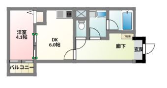 S Apt．門真城垣町の間取り画像