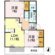 リースランド中府 Aの間取り画像