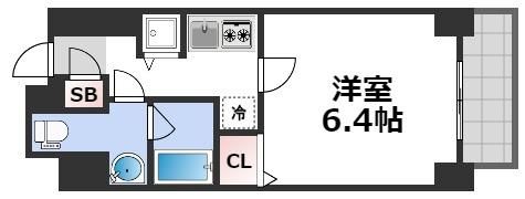 アスヴェル難波EASTの間取り画像