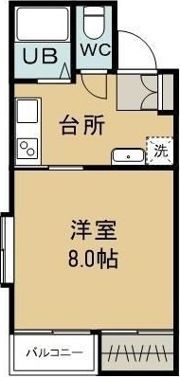 ヂュエルヤマサキ Bの間取り画像
