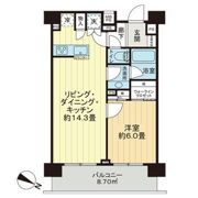 ライオンズクオーレ東京三ノ輪シティゲートの間取り画像