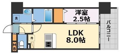 Luxe玉造南の間取り画像