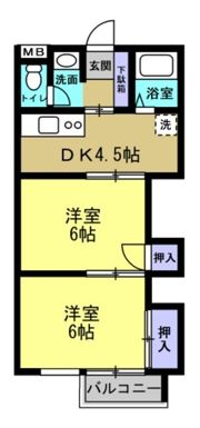 ヴィラ東川口の間取り画像