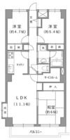 ワコーレ三軒茶屋の間取り画像