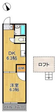 オアシス志井B棟の間取り画像