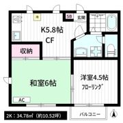 コーポKの間取り画像