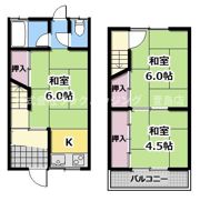 寝屋川市堀溝3丁目テラスハウスの間取り画像
