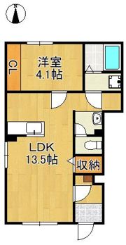 仮）北九州市八幡西区町上津役西2丁目賃貸アパート新築工事の間取り画像
