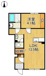 仮）北九州市八幡西区町上津役西2丁目賃貸アパート新築工事の間取り画像