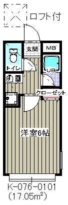 アゼリア宮田(K-076)の間取り画像