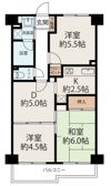 コスモ北与野の間取り画像