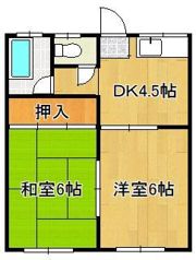 コーポ風の間取り画像