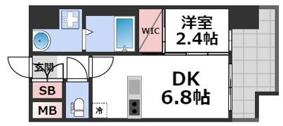 セレニテ難波ミラク弐番館の間取り画像