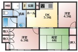 ホーユウパレス衣笠公園の間取り画像