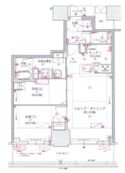 ジオタワー大阪十三の間取り画像