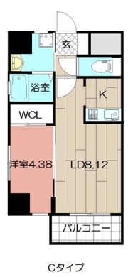 Studie KOKURA NORTHの間取り画像
