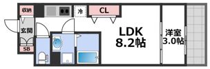 リアライズ鶴橋東Ⅱの間取り画像