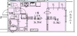 ピレーネ北条Ⅴの間取り画像