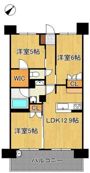 サンパーク企救丘グラッセ 502号室の間取り画像