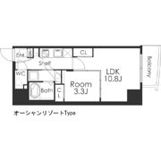 マリンズ心斎橋Ⅲの間取り画像
