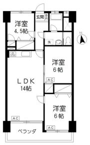野沢3丁目仮住まいマンションの間取り画像
