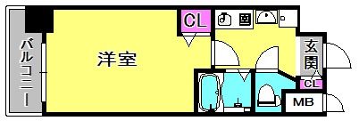 エステムコート神戸三宮山手センティールの間取り画像