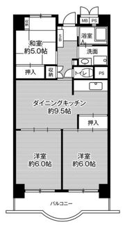 ビレッジハウス浜松タワー1号棟の間取り画像