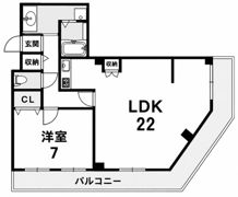 クラウンビル・レジオン三宮の間取り画像