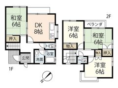 テラスハウス Aの間取り画像