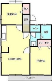カーサ浅井Ⅰ・Ⅱの間取り画像