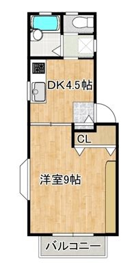 パルティールB棟の間取り画像