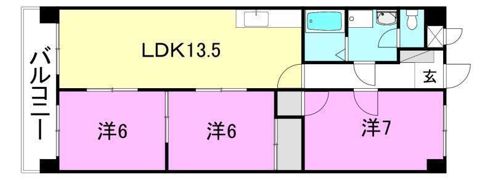 アビタ新空港通の間取り画像