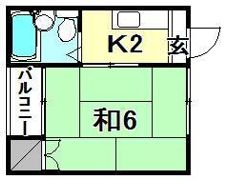 コーポ第一・第二此花の間取り画像