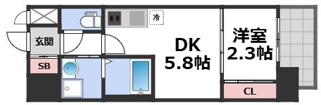 セレニテ南堀江エクラの間取り画像