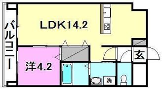 ひかりハイツ石手川の間取り画像