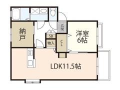高崎ハイツ B棟の間取り画像