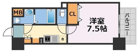 ワールドアイ難波南ミラージュの間取り画像