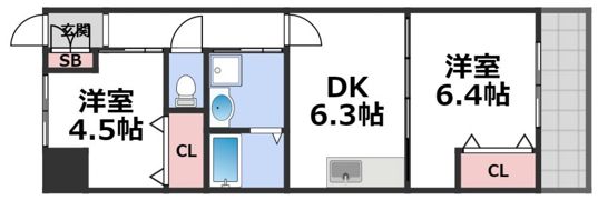 Vivid Field Osaka(ビビットフィールド大阪)の間取り画像