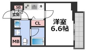 ジアコスモ大阪城南の間取り画像