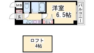 エステムコート神戸県庁前Ⅲフィエルテの間取り画像