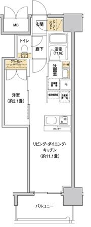 リビオメゾン新大阪の間取り画像