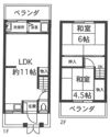 寝屋川市川勝町テラスハウスの間取り画像