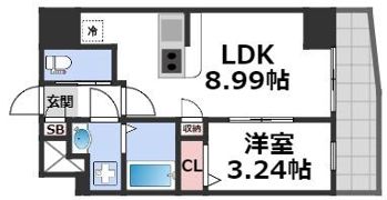 ArtizA西長堀の間取り画像