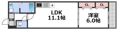 レネスト新深江Aの間取り画像