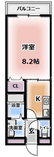 アンプルールクラージュアミティエの間取り画像