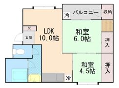 旭ケ丘コーポの間取り画像