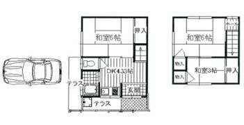 テラス 豊中市原田元町の間取り画像