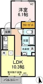 グレースタウン江南 Fの間取り画像